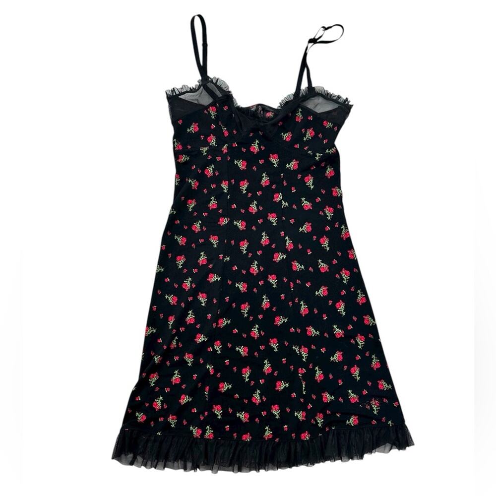 Vintage Victoria's Secret Sexy Little Thing Y2K Black Slip Babydoll Dress